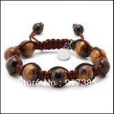 Pulseira Shamballa Olho de tigre