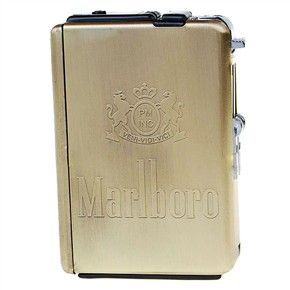 Case + Isqueiro 2 em 1 Logo Marlboro