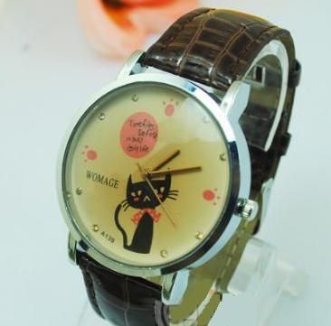 Relógio Kitty Cat Marrom